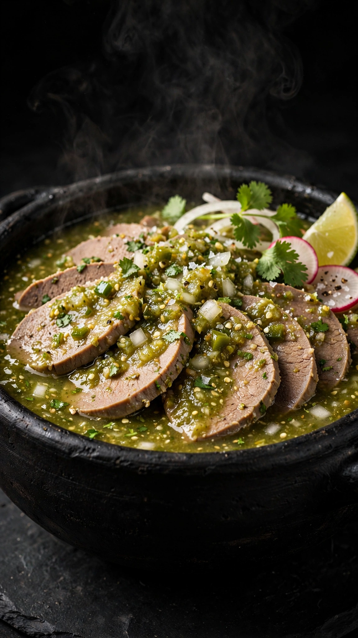 Lengua en salsa verde