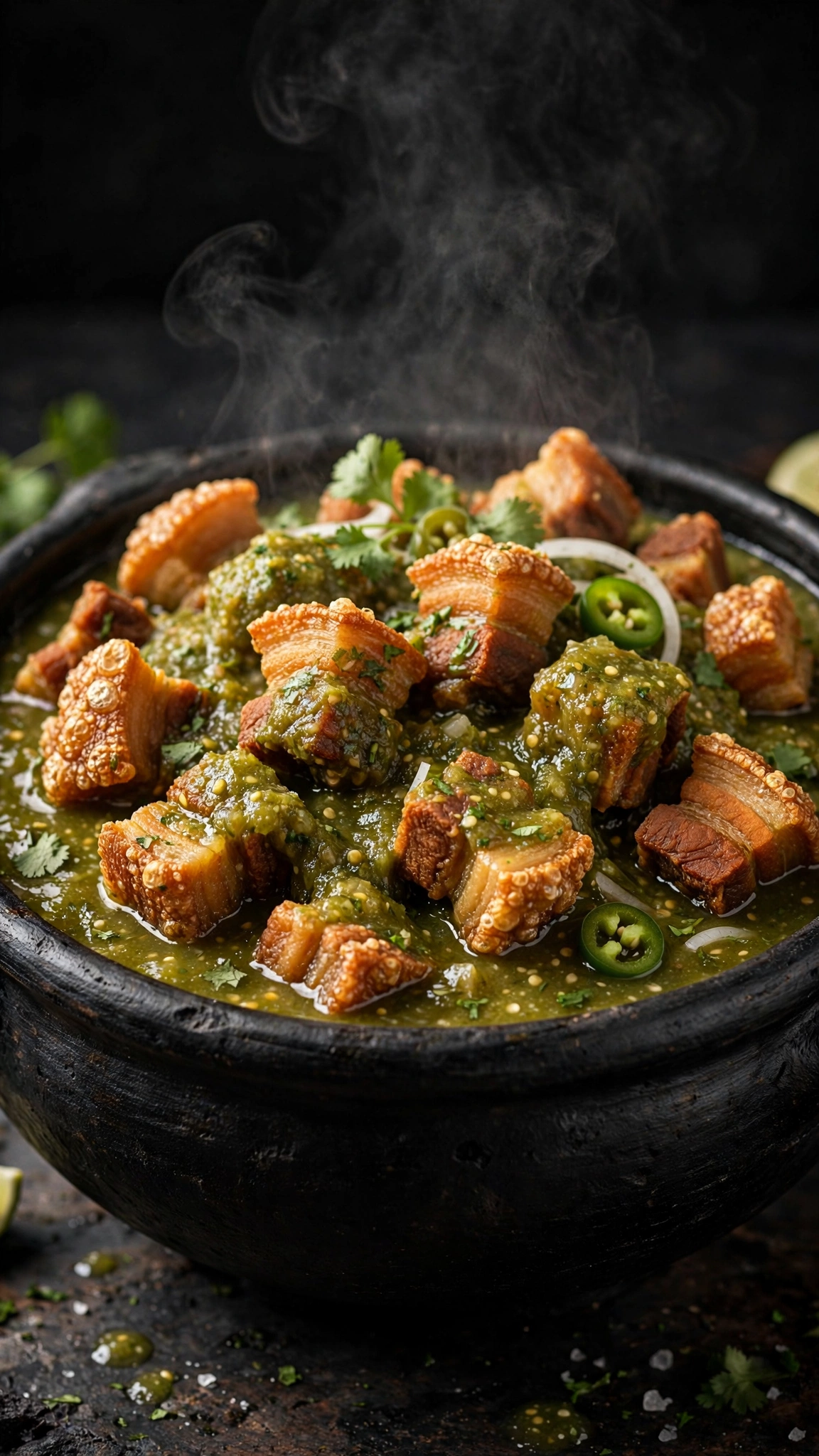 Chicharrón en salsa verde