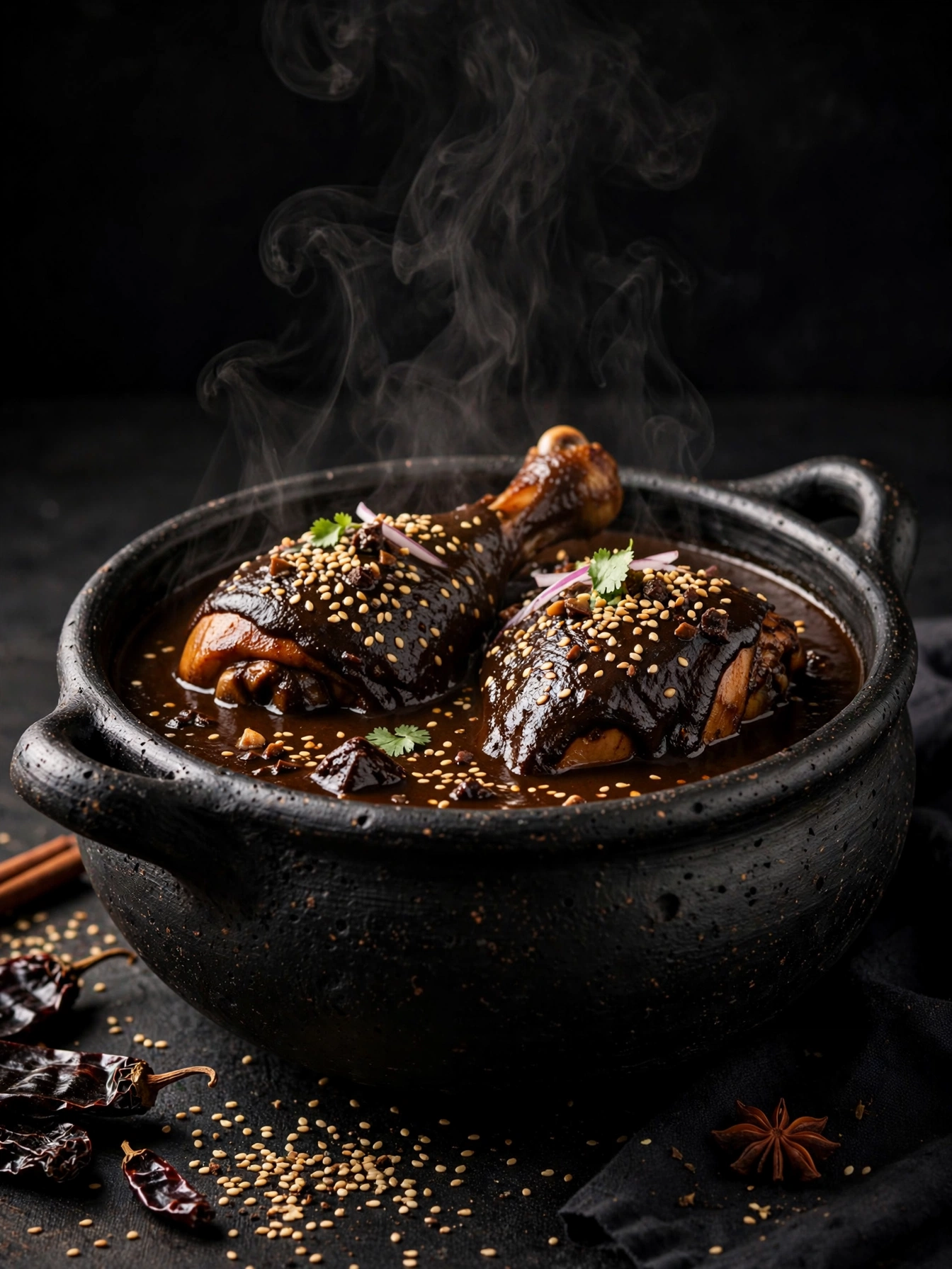 Mole con pollo